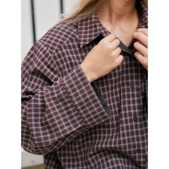 Neo Noir anella check shirt 170207 345 chocolate plum - Image 5