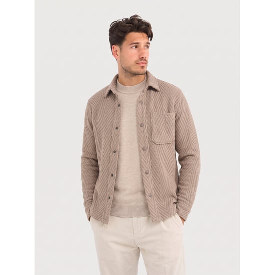 Blue Industry Visgraatpatroon overshirt | - Image 1