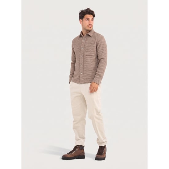 Blue Industry Visgraatpatroon overshirt | - Image 4