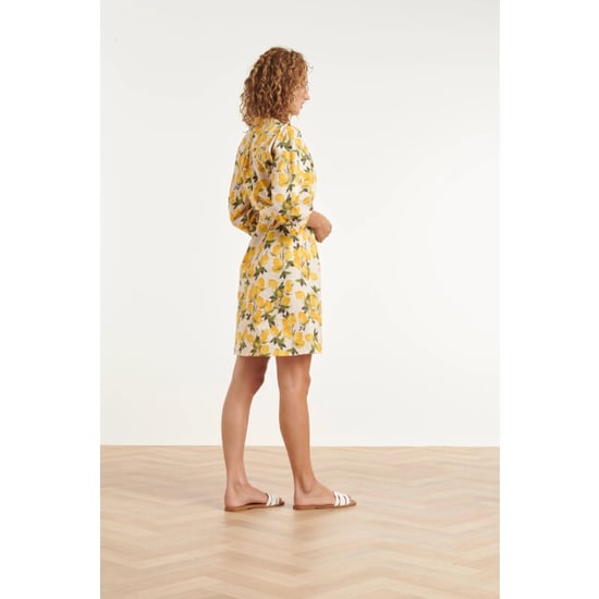 Smashed Lemon Jurk met citroenprint in geel en groen met ceintuur | - Image 3