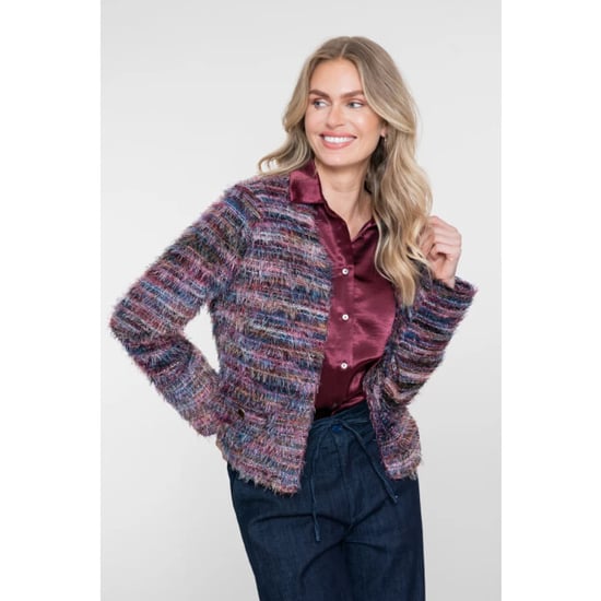 Geisha 64500-10 480 vest stripes hairy burgundy - Image 1