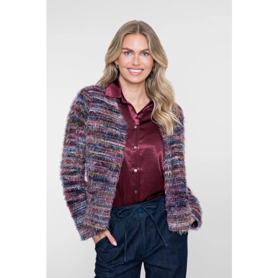 Geisha 64500-10 480 vest stripes hairy burgundy - Image 4