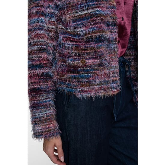 Geisha 64500-10 480 vest stripes hairy burgundy - Image 5