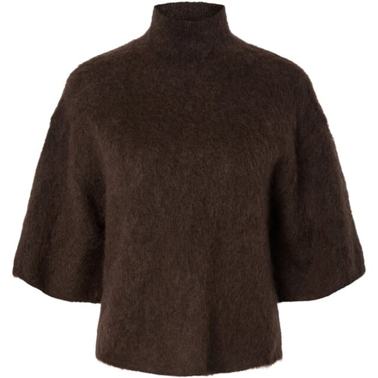 YAS Tilde 2/4 mohair blend knit pullover mole/melan - Image 1