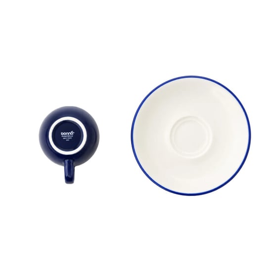 Bonna Espresso kopjes & schotel lavis blue porselein set van 6 - Image 3