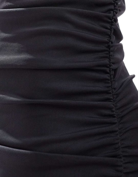 Noisy May rushed detail midaxi dress in charcoal - Image 3
