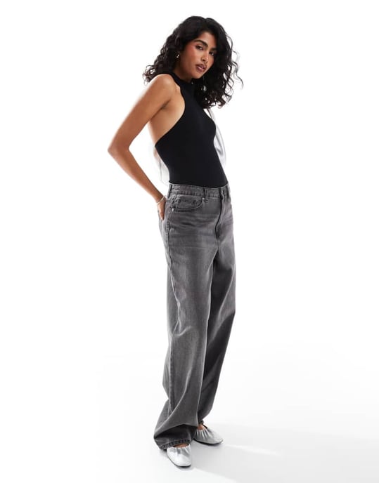 ONLY seamless ribbed halterneck body in black - Image 4