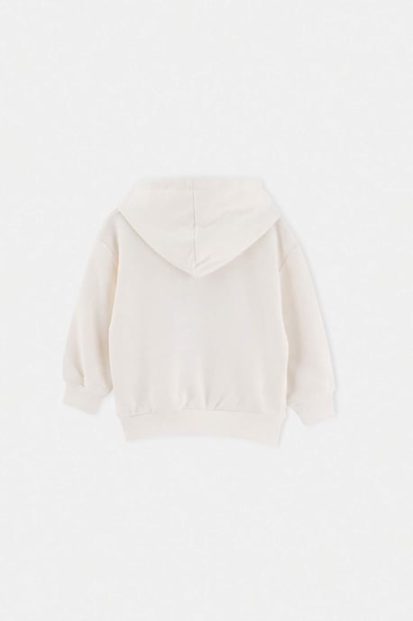 TRENDYOLKIDS Girls Ecru Plain Long Regular fit Sweatshirts - Image 2