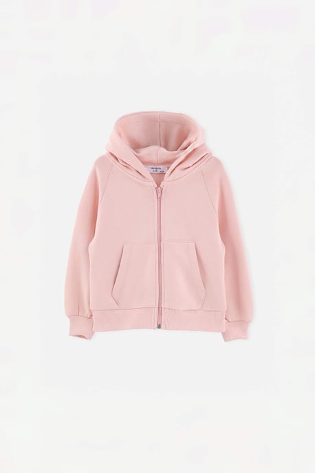 TRENDYOLKIDS Girls Pink Plain Long Regular fit Sweatshirts - Image 5