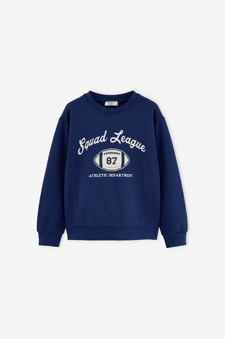 TRENDYOLKIDS Boys Dark blue Plain Long Regular fit Sweatshirts - Image 4