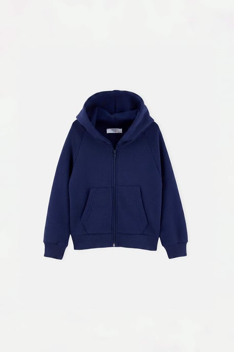 TRENDYOLKIDS Girls Dark blue Plain Long Regular fit Sweatshirts - Image 5