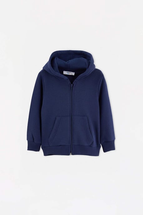 TRENDYOLKIDS Girls Dark blue Plain Long Regular fit Sweatshirts - Image 5