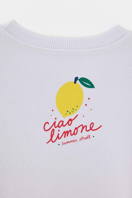 TRENDYOLKIDS Boys White Graphic Long Oversize Sweatshirts - Image 3