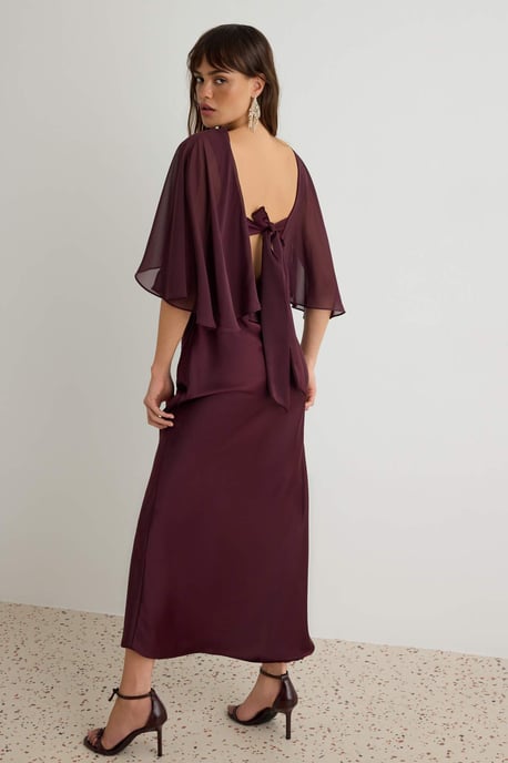 TRENDYOLMİLLA Dames Paars Effen Maxi Mouwloos Meerminmodel Jurken - Image 2