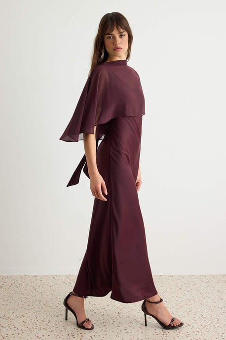 TRENDYOLMİLLA Dames Paars Effen Maxi Mouwloos Meerminmodel Jurken - Image 5