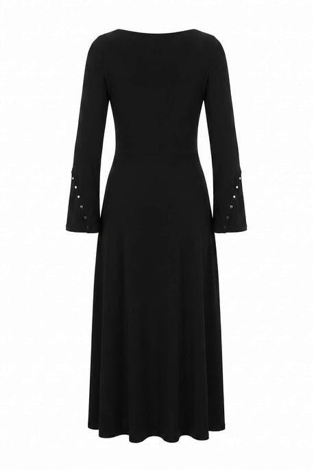 Trendyol Modest Women's Black Plain Maxi Long A-line Modest Dresses - Image 4
