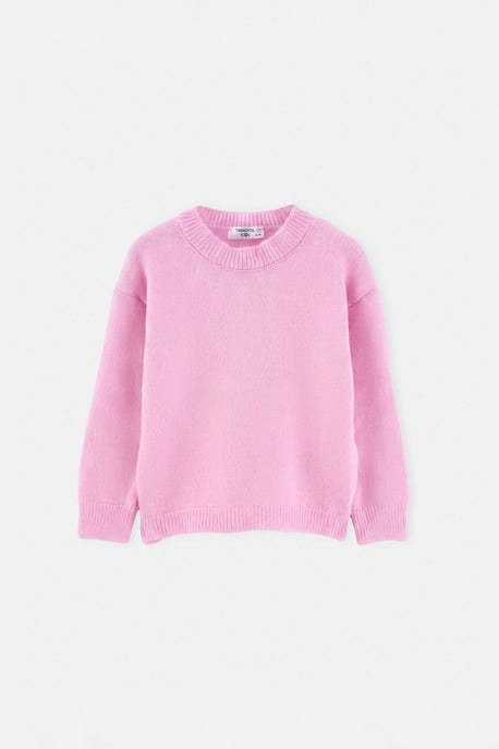 TRENDYOLKIDS Flickor Rosa Enfärgad Lång, Regular fit Tröjor - Image 3
