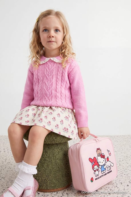 TRENDYOLKIDS Flickor Rosa Enfärgad Lång, Regular fit Tröjor - Image 2