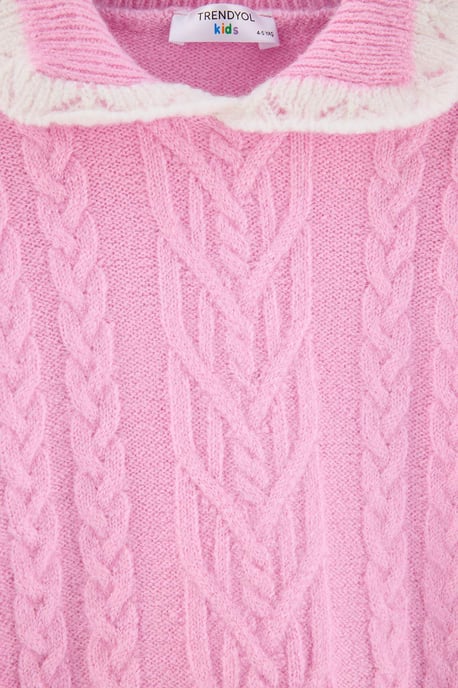 TRENDYOLKIDS Flickor Rosa Enfärgad Lång, Regular fit Tröjor - Image 5