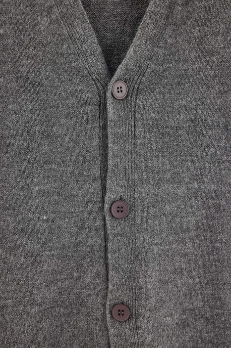 TRENDYOL MAN Men's Gray Plain Long Regular fit Cardigans - Image 2