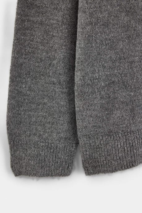 TRENDYOL MAN Men's Gray Plain Long Regular fit Cardigans - Image 3