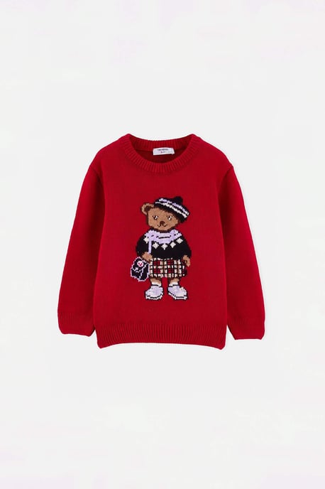 TRENDYOLKIDS Flickor Röd Med grafiskt tryck Lång, Regular fit Tröjor - Image 4