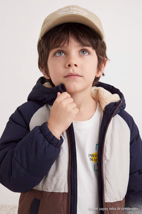 TRENDYOLKIDS Boys Multicolor Color block Regular fit Winter Jackets - Image 4