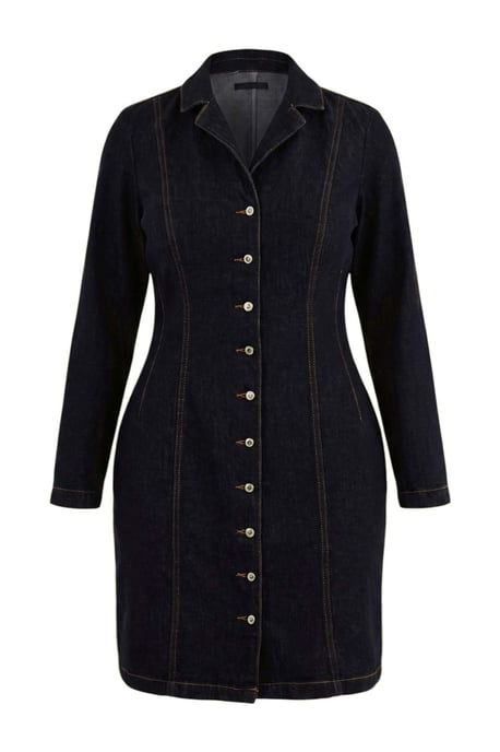 Trendyol Curve Dam Blå Enfärgad Kort / Mini Lång Bodycon Stora storlekar Klänning - Image 4