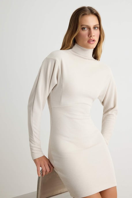 TRENDYOLMİLLA Dam Grå Enfärgad Kort / Mini Lång Bodycon Klänningar - Image 4