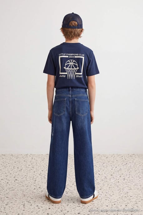 TRENDYOLKIDS Boys Blue Plain Normal waist Jeans - Image 2