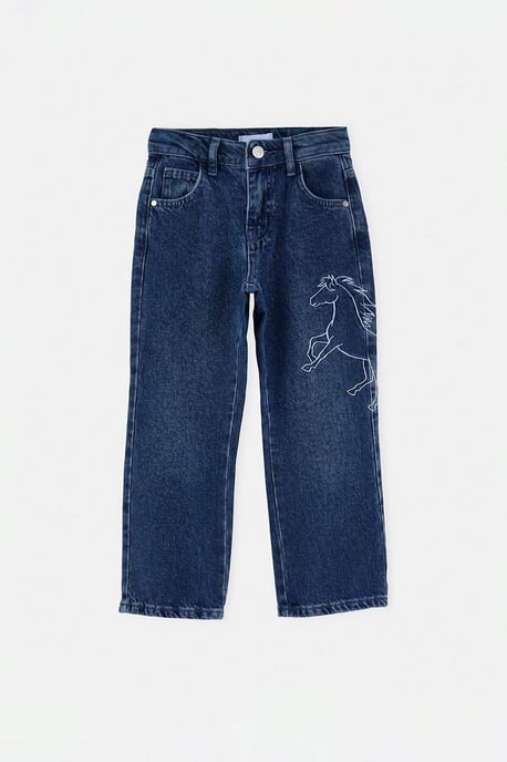 TRENDYOLKIDS Jongens Blauw Effen Normale taille Jeans - Image 5