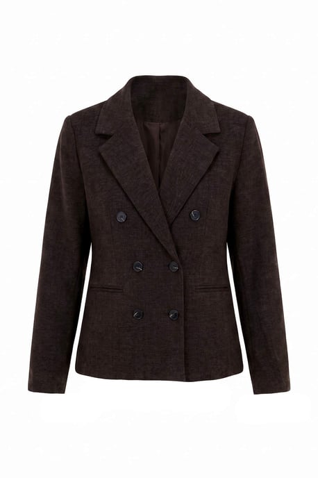 TRENDYOLMİLLA Women's Brown Plain Long Regular fit Blazers - Image 1