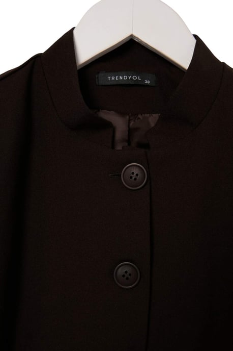 TRENDYOLMİLLA Dames Bruin Effen Lang, Getailleerd Blazers - Image 3