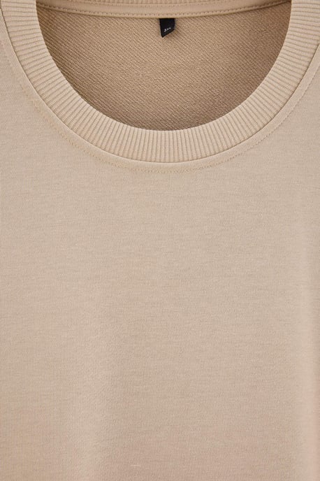 TRENDYOL MAN Men's Gray Plain Long Oversize Plus Size Sweatshirts - Image 4
