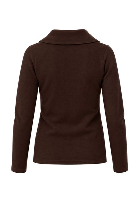 TRENDYOLMİLLA Dames Bruin Geborduurd Lang, Regular fit Sweatshirts - Image 2