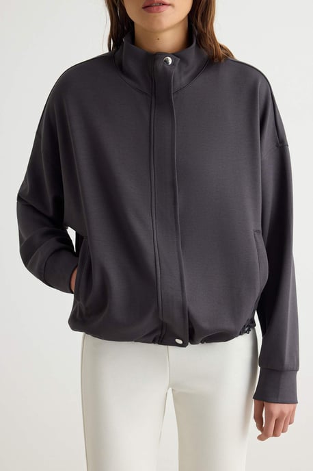 TRENDYOLMİLLA Dames Grijs Effen Lang, Oversized Sweatshirts - Image 2