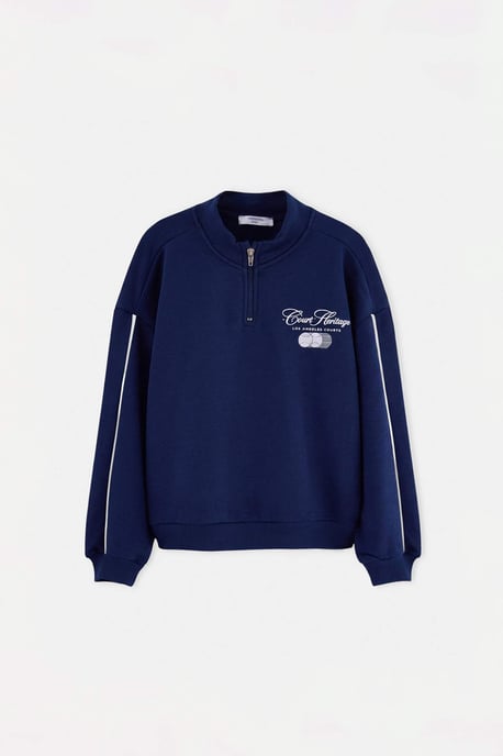 TRENDYOLKIDS Boys Dark blue Graphic Long Regular fit Sweatshirts - Image 4