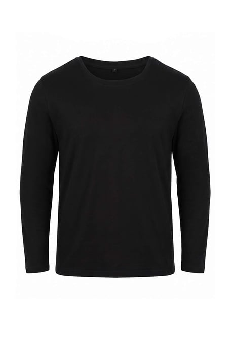 TRENDYOL MAN Men's Black Plain Long Regular fit Plus Size T-Shirts - Image 3