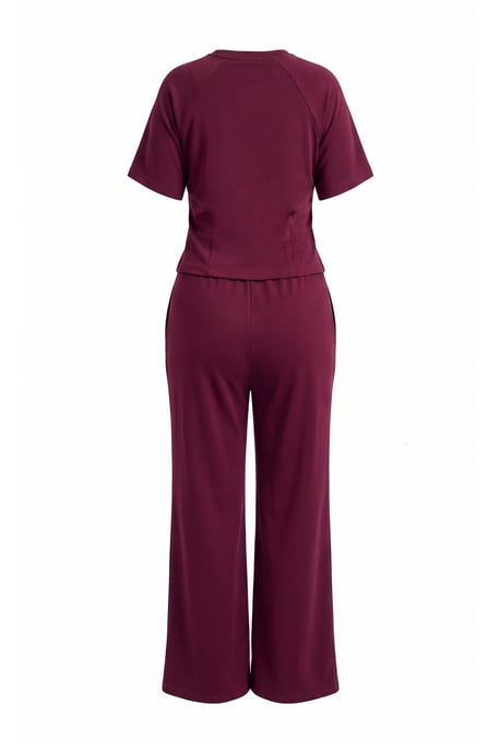 TRENDYOLMİLLA Dames Paars Effen Kort Getailleerd Tweedelig Sets - Image 5