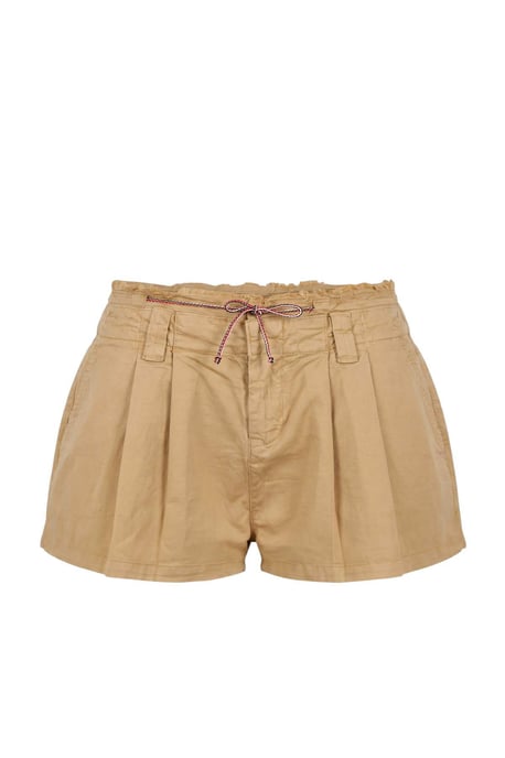 TRENDYOLMİLLA Dam Beige Enfärgad Vid benlängd Normal midja Shorts Bermudashorts - Image 4
