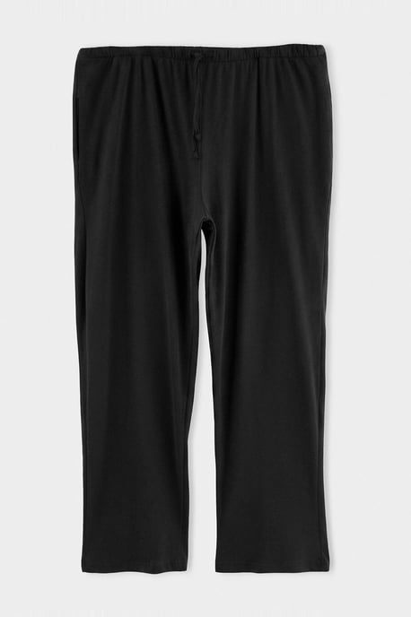 TRENDYOL MAN Men's Black Plain Normal waist Plus Size Pajama Bottoms - Image 5