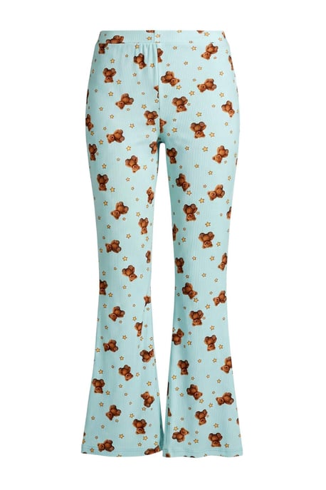 TRENDYOLMİLLA Dam Grå Djurmönster Utsvängd Normal midja Pyjamas- Underdelar - Image 2