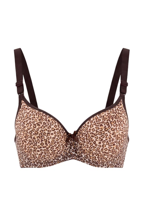 TRENDYOLMİLLA Women's 4 Pack Black Animal print Fixed cup Bras - Image 3