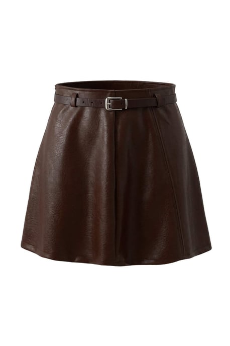 TRENDYOLMİLLA Dames Bruin Effen Kort / Mini Pencilrokmodel Rokken - Image 1