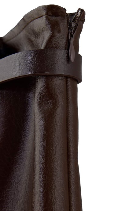 TRENDYOLMİLLA Dames Bruin Effen Kort / Mini Pencilrokmodel Rokken - Image 3