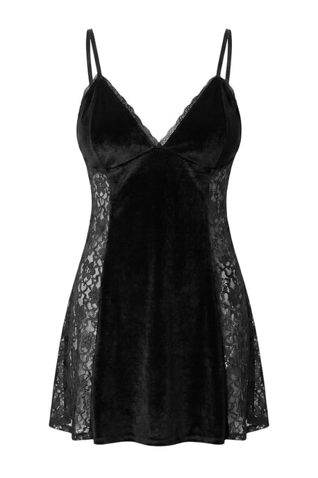 TRENDYOLMİLLA Women's Black Plain Short / Mini Sleeveless Regular fit Nightgowns - Image 4