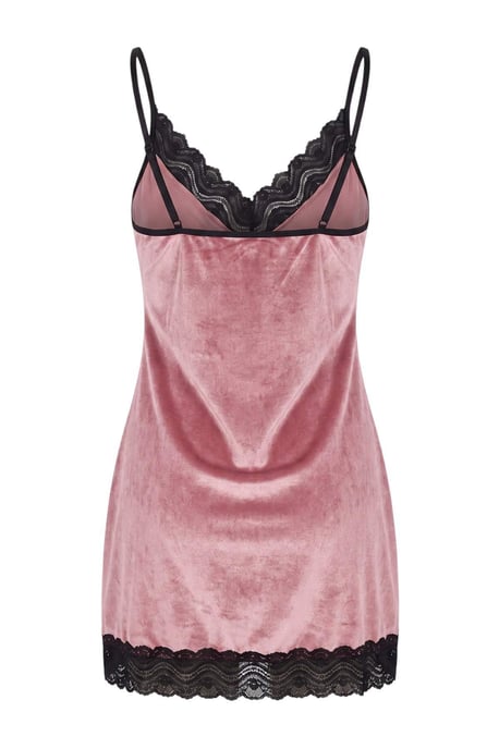 TRENDYOLMİLLA Dam Rosa Enfärgad Kort / Mini Ärmlös Loungewear Regular fit Nattlinnen - Image 2