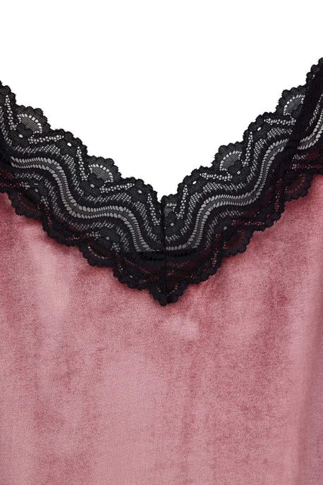 TRENDYOLMİLLA Dam Rosa Enfärgad Kort / Mini Ärmlös Loungewear Regular fit Nattlinnen - Image 3