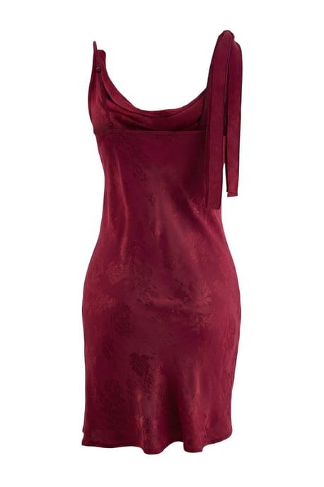TRENDYOLMİLLA Women's Burgundy Floral Short / Mini Sleeveless Regular fit Nightgowns - Image 2