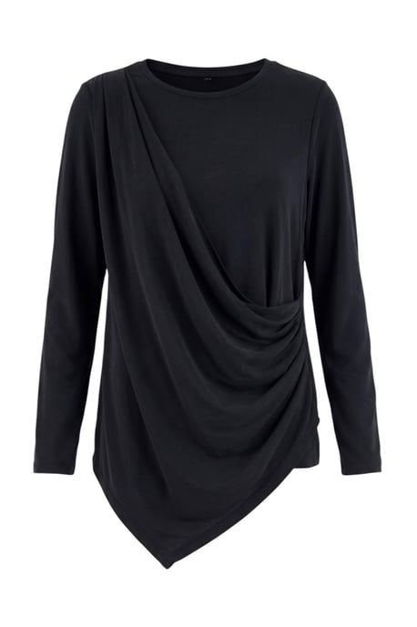Trendyol Modest Women's Gray Plain Long Regular fit Modest Tunics - Image 3